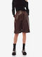 De Damă Din piele Short întreg Brown