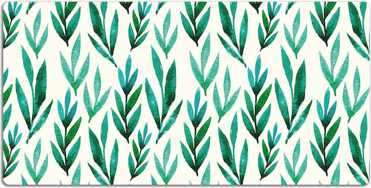 Tulup Schreibtischunterlagen Home Office Grüne Blätter 100x50 cm
