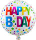 Baloane Folie Happy Bday Dots 45cm