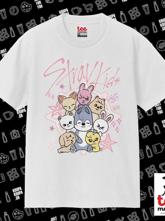 Stray Kids Pink Κλασικό T-shirt Διπλής Ραφής Χωρίς Πλευρικές Ραφές Λευκο 100% Βαμβάκι Vegan & Oeko-tex Πιστοποιημένο Stray Kids Pink Κλασικό T-shirt Διπλής Ραφής Χωρίς Πλευρικές Ραφές Λευκο 100% Βαμβάκι Vegan & Oeko-tex Πιστοποιημένο