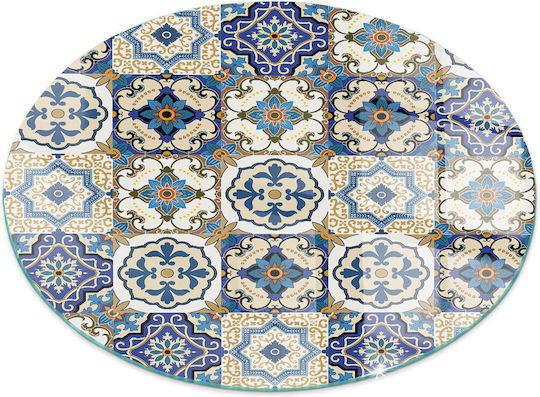 Stand Tempered Glass Front Fireplace Mosaic Pattern Flowers Fi 60 Cm