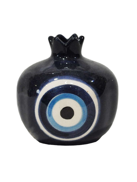 Tabletop Lucky Charm Pomegranate Blue Ceramic 9x10cm 1pcs