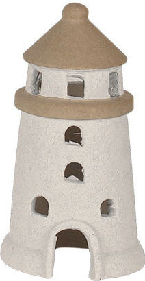 Ceramic Beige Decoration Lantern P12x22cm 16 Pieces per Box
