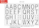Tanex Stc 500 Series Numbers & Letters Stickers 2 Sheets In Polybag