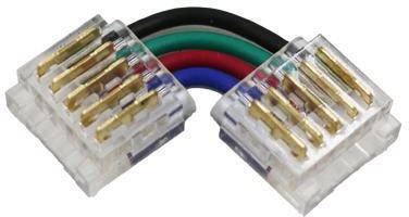 Adeleq Corner Cap LED Strip 10pcs SMD RGB with White 12mm 30-12000