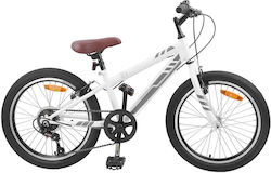 vidaXL 24" Kinder Fahrrad BMX Weiß