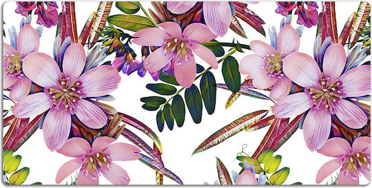 Schreibtischunterlagen Schutzmatte Tastatur Maus Rosa Blumen 120x60 cm