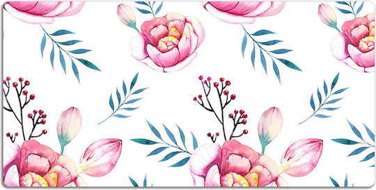 Schreibtischunterlagen Schutzmatte Tastatur Maus Blumen 120x60 cm