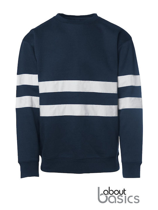 Arbeitshemden und T-Shirts Sweatshirt mit reflektierenden Bändern About Basics Blaue Arbeitshemden und T-Shirts Sweatshirt mit reflektierenden Bändern About Basics Blaue