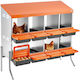 Vevor Nesting Boxes für Hühner 8 Abteile Mitstützfüße Leichtes Sammeln von Eiern Verzinkter Stahl Kunststoff Hochfest Rändelbare Nesting Boxes für Hühner Hühner Legen Eier Orange