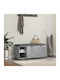 Entry Furniture with Bench Gray 100x38x46cm