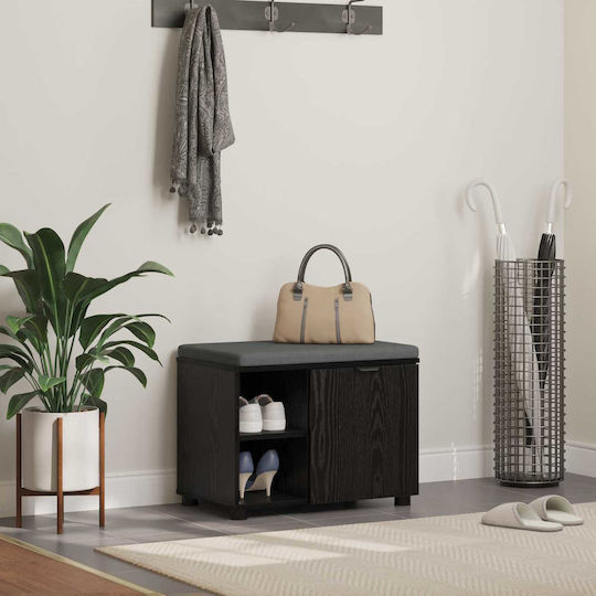 Mobilier de Intrare cu Bancă Black Beech 60x38x46cm