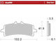 Moto-master Metallic Motorcycle Brake Pads 407005 1 Set 1 Caliper