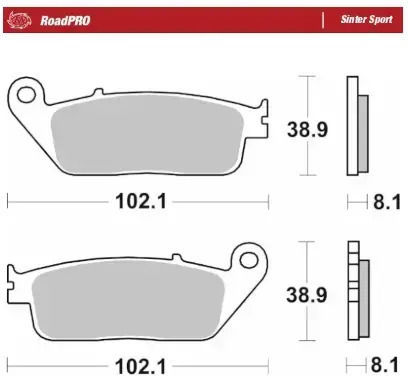 Moto-master Metallic Motorcycle Brake Pads 402505 1 Set 1 Caliper