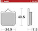 Moto-master Metallic Motorcycle Brake Pads 405505 1 Set 1 Caliper