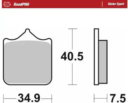 Moto-master Metallic Motorcycle Brake Pads 405505 1 Set 1 Caliper