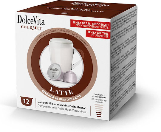 Капсули Dolce Gusto Съвместими Dolce Vita Напитка Мляко 12 Броя
