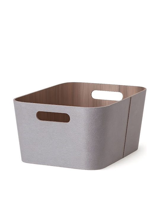 Espiel Set of Decorative Baskets Fabric Gray 30.5x40.6x20.3cm 6pcs