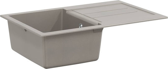 vidaXL Drop-In Sink Synthetic Granite W78xD50cm Gray