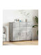 Sideboard Wooden Grey 88.5x30.5x73cm