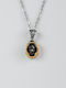 Necklace from Gold Plated Silver with Zircon