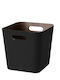 Espiel Set dekorative Körbe Schwarz 27x27x28cm 6Stück