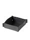 Espiel Set of Decorative Baskets Straw Gray 18x18x8cm 4pcs
