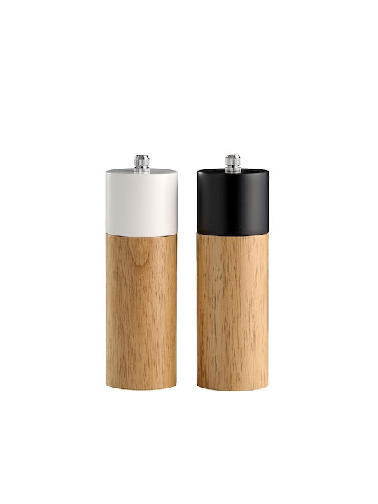 Day Spice Mills Set of 2 Rubberwood Dim:5x14.5cm Pack of 12 Pieces