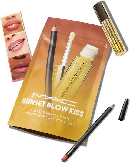 M.A.C Sunset Blow Kiss Σετ Μακιγιάζ για τα Χείλη 2τμχ