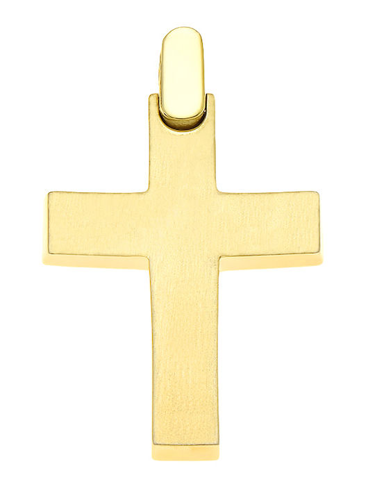 Fa Cad'oro Women's Cross from Gold Plated Steel with Chain