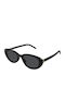 Ysl Women's Sunglasses with Black Plastic Frame and Black Lens