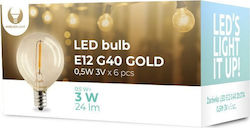 Forever Light Bulb LED 0.5W E12 Θερμό Λευκό 6τμχ