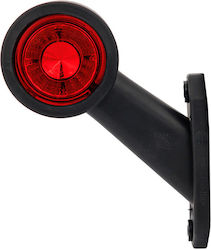 Led Къса Светлина За Странична Позиция Червено Бяло 12v 24v Тип Рог Дясна Horpol