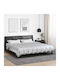 vidaXL Duvet Cover Queen 220x260 Silver