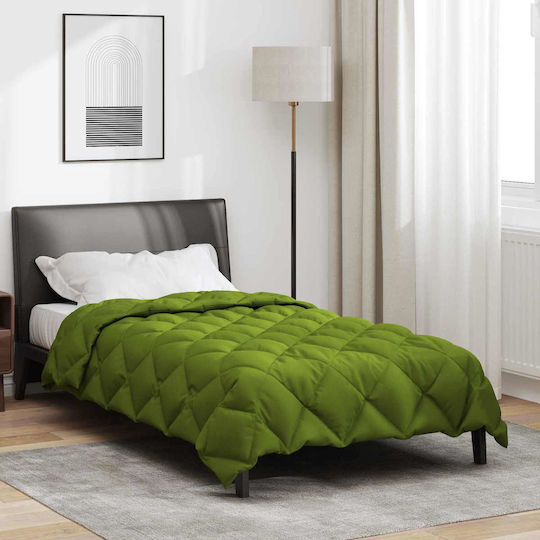 vidaXL Duvet Cover Single 135x200 Green