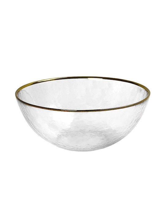 Espiel Serving Bowl Round Glass Yellow with Diameter 12.3cm