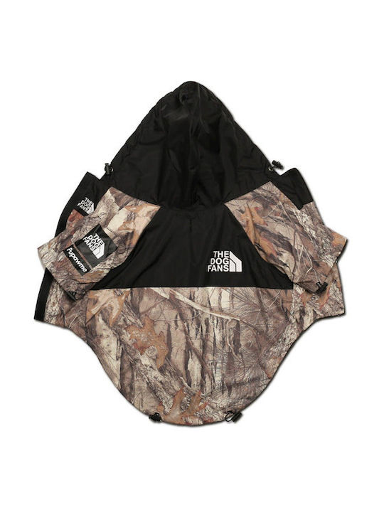 Denik Pets Brown Waterproof / Windproof Dog Coat with Hood Large with 35cm Back Length