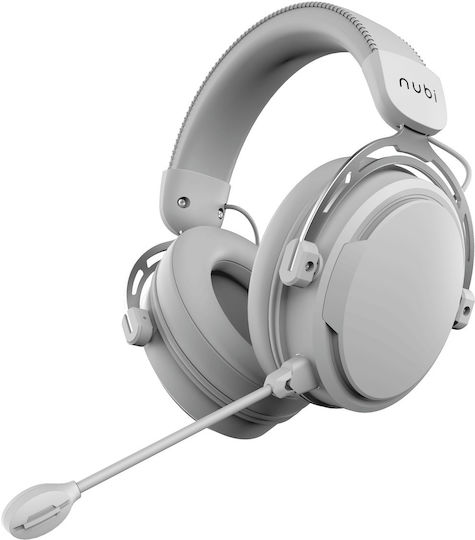 Nubi NH1 Pro Безжични Надушници Гейминг Слушалки с Bluetooth и USB Свързаност Бели за PC