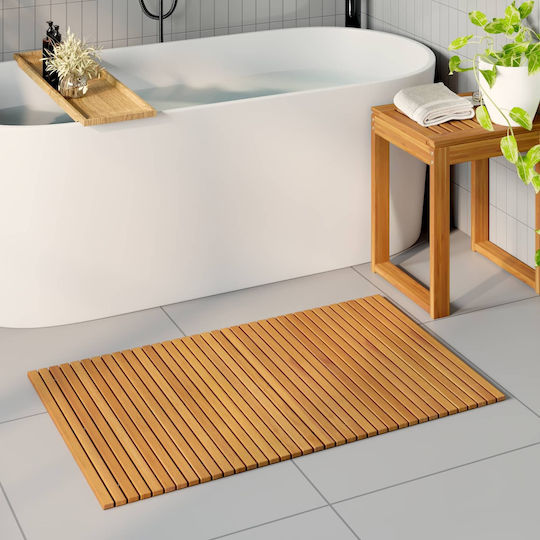 vidaXL Badematte Hölzernes 42025253 Braun 100x60cm vidaXL Badematte Hölzernes 42025253 Braun 100x60cm