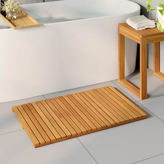 vidaXL Badematte Hölzernes 42025256 Braun 80x50cm vidaXL Badematte Hölzernes 42025256 Braun 80x50cm