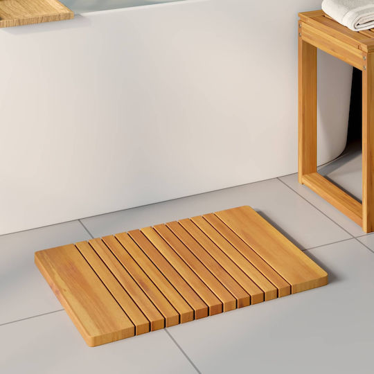 vidaXL Bath Mat Wooden 42025262 Coffee 59x40cm