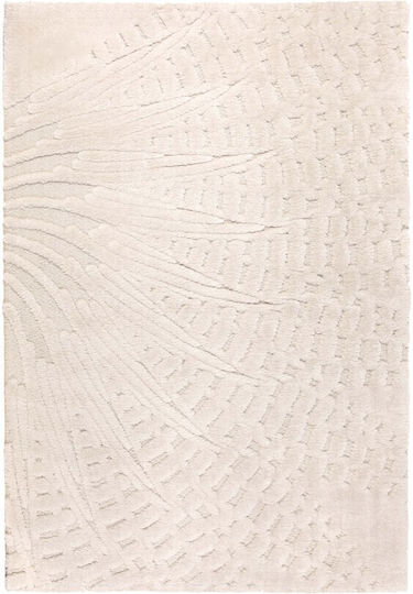 Vivaraise Ewan Teppich Rechteckig Synthetisch,Polyester/Cotton/Leather Weiß