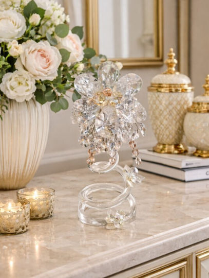 Decorative Crystal Flower Bonsai De Cristal 10x9x24cm Galifas 9180220 Galifas