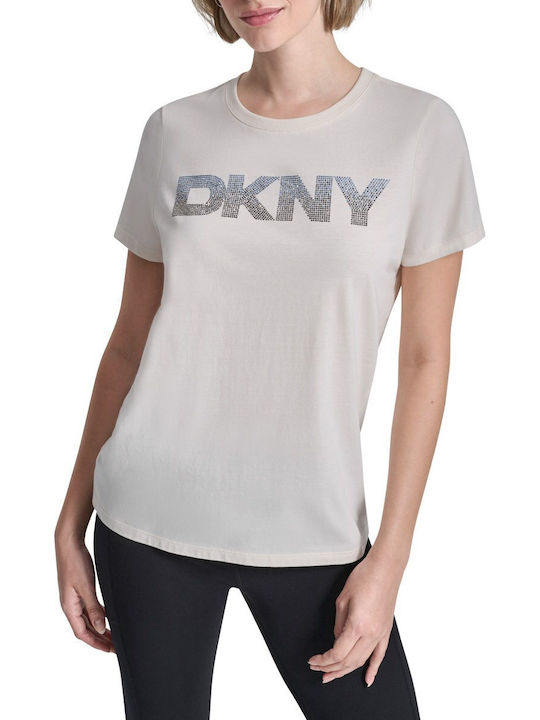 DKNY Bluză Damă Mânecă Scurtă Bej
