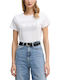 Women's Blouse Cotton Short Sleeve White
