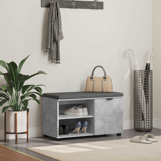 Entry Furniture with Bench Gray 80x38x46cm