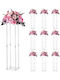 Vevor Wedding Flower Base 10 Pieces Flower Base Column 80cm Acrylic Laminate Cylindrical Cubic Flower Display Base Wedding Party Birthday Home Centerpiece Bases