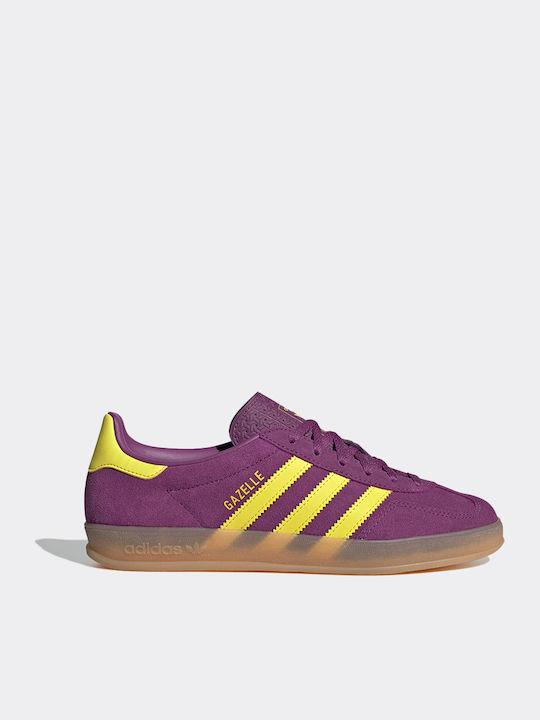 adidas gazelle silver green womens Adidas Gazelle Indoor Maroon Almost Yellow  Flower Kickz