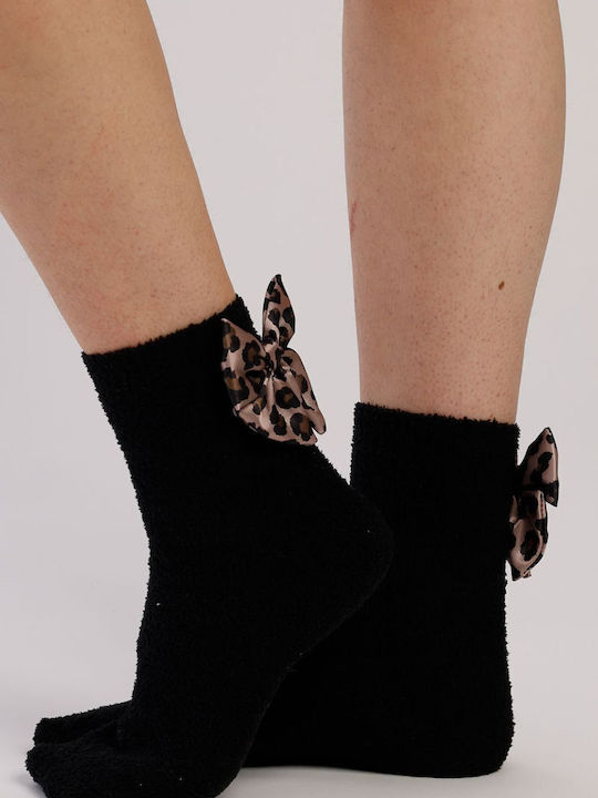 Noidinotte Damen Einfarbige Socken Black 1Pack
