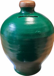 Home Heart Money Box Ceramic Green 20cm 7373792